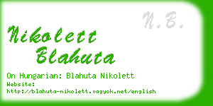 nikolett blahuta business card